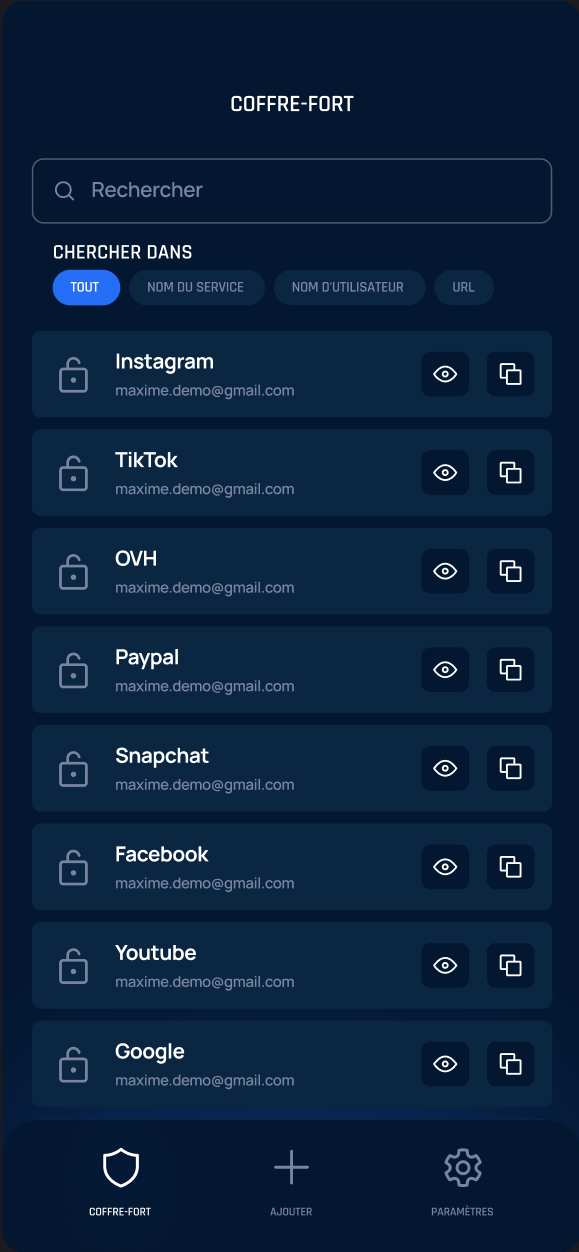 Image du projet App Mobile "mPassWork"